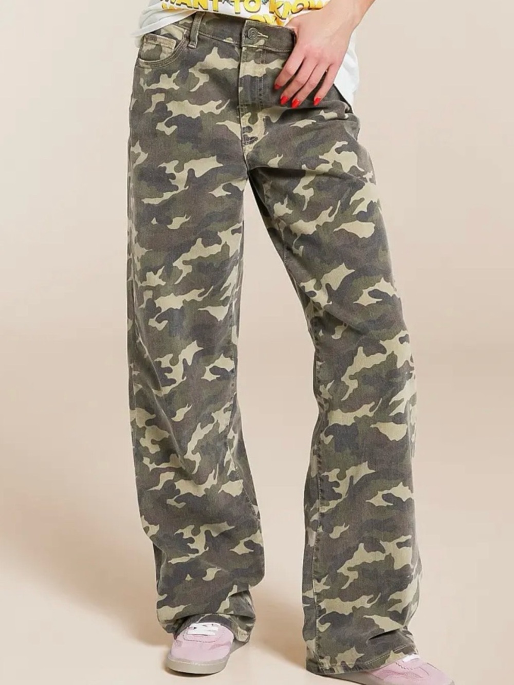 Hidden Alyx Low Slung Baggy Camo Stretch Jean